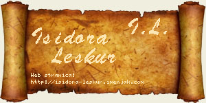 Isidora Leskur vizit kartica